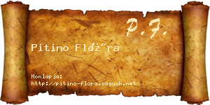 Pitino Flóra névjegykártya